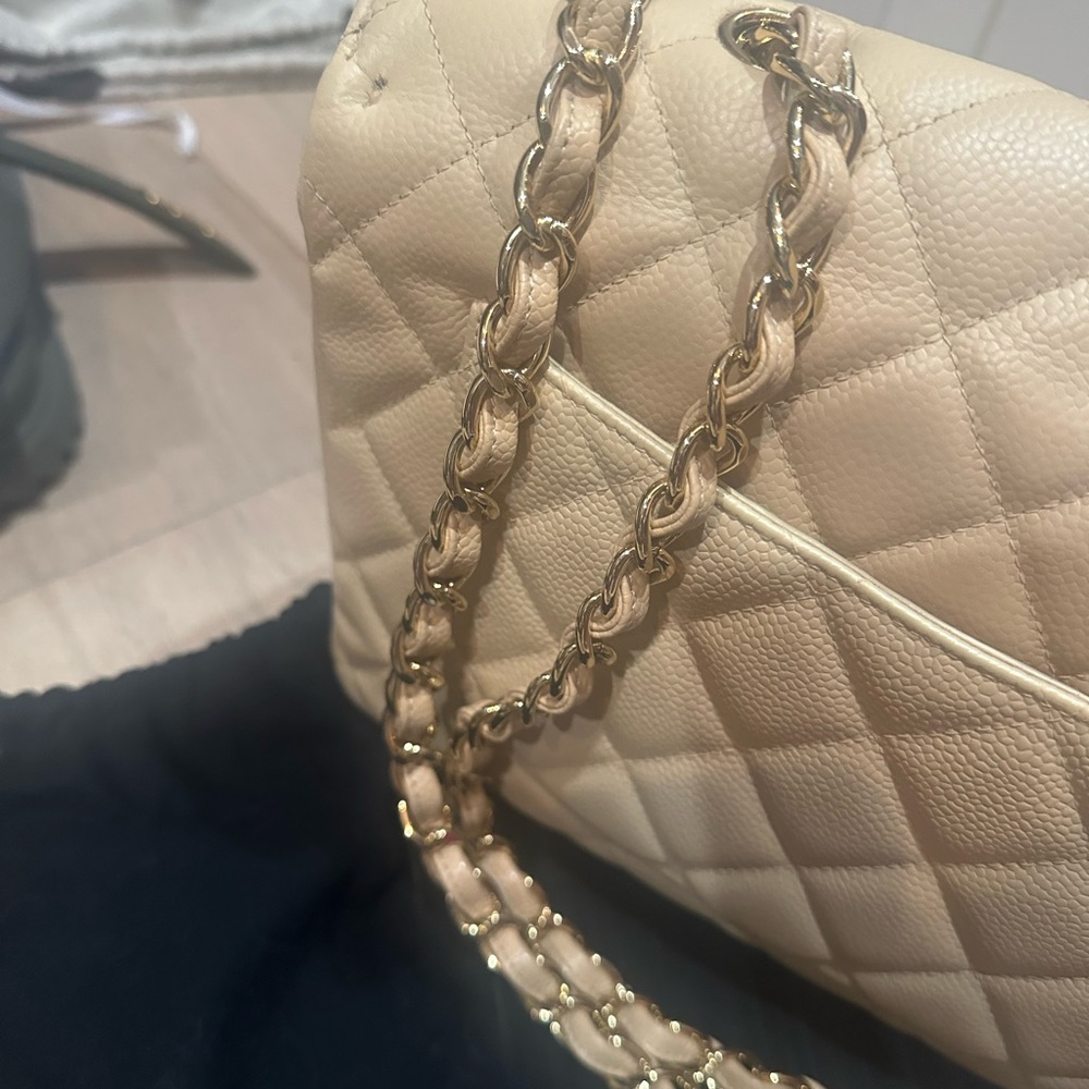 Chanel pre-owned jumbo single flap 2009-2010 - Picture 6 of 12